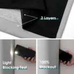 Rideau occultant thermique double couche à œillets – vue 4