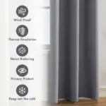 Rideau occultant thermique doublé – lot de 2 à œillets – Image 5