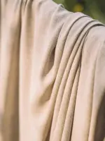 Rideau coton et lin tamisant à œillets – beige – vue 6