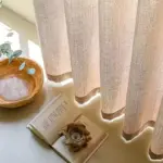 Voilage effet lin style japonais – beige, gris ou vert – vue 2