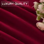 Rideau en velours rouge bordeaux à passe-tringle – vue 6