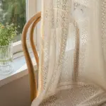Voilage bohème ajouré beige