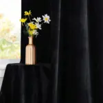 Rideau en velours noir épais – très assombrissant – vue 4
