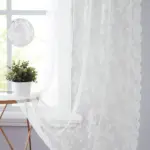 Voilage dentelle brodée florale – 3 coloris – vue 3