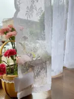 Voilage dentelle romantique blanc à nouer – vue 5