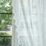 Voilage dentelle perlée blanc à l'ancienne – vue 3