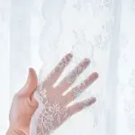 Voilage dentelle brodée florale – 3 coloris – vue 6