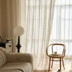 Voilage effet lin à petits pompons multicolores – vue 4
