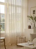 Voilage bohème ajouré beige – vue 5