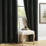 Rideau en velours noir épais – très assombrissant – vue 5