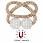 Pinces magnétiques à perles pour rideau – lot de 2 – vue 3